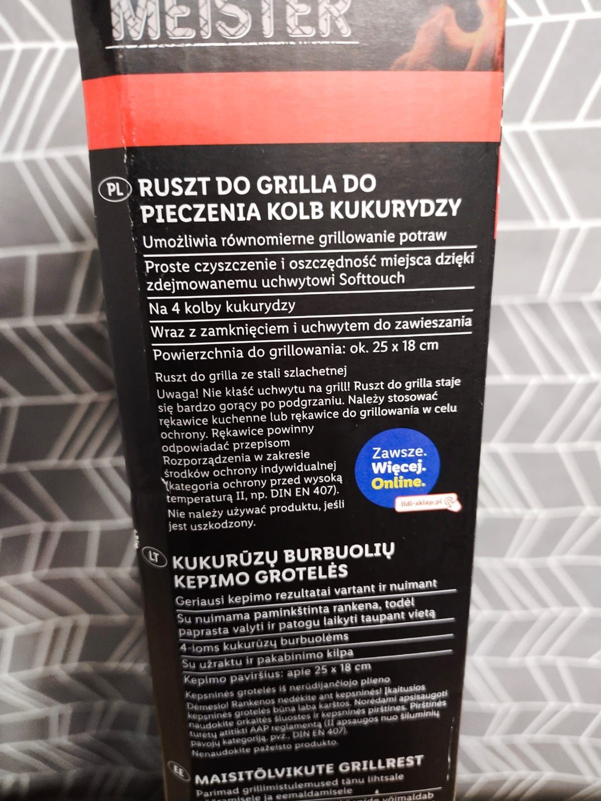 Ruszt do pieczenia kolb kukurydzy