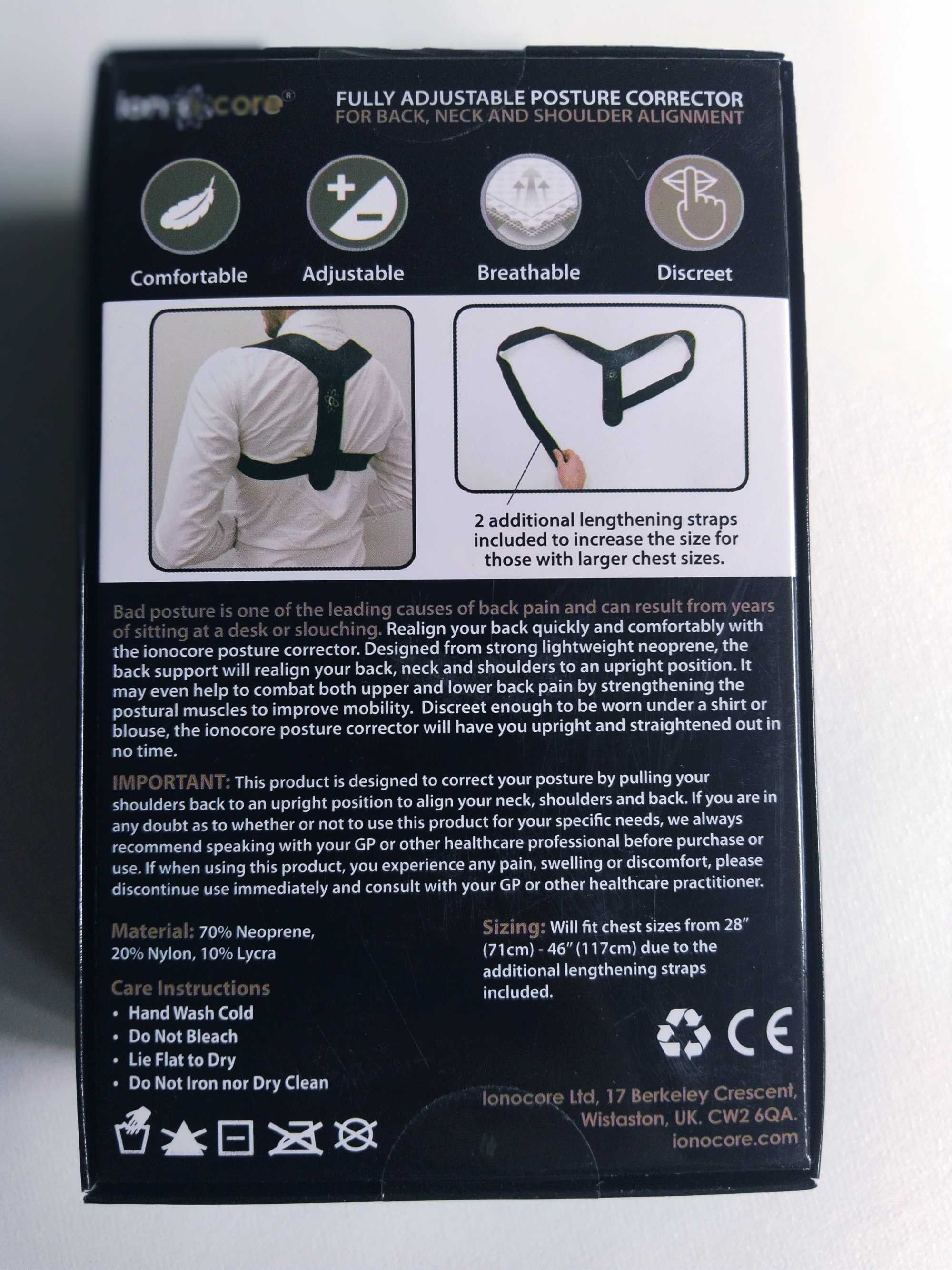 Pajączek, Korektor postawy stabilizator  / czarny rozmiar uniwersalny