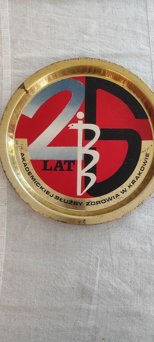 Patera, taca pamiątkowa 25- lecie, Akademii Służby Zdrowia w Krakowie