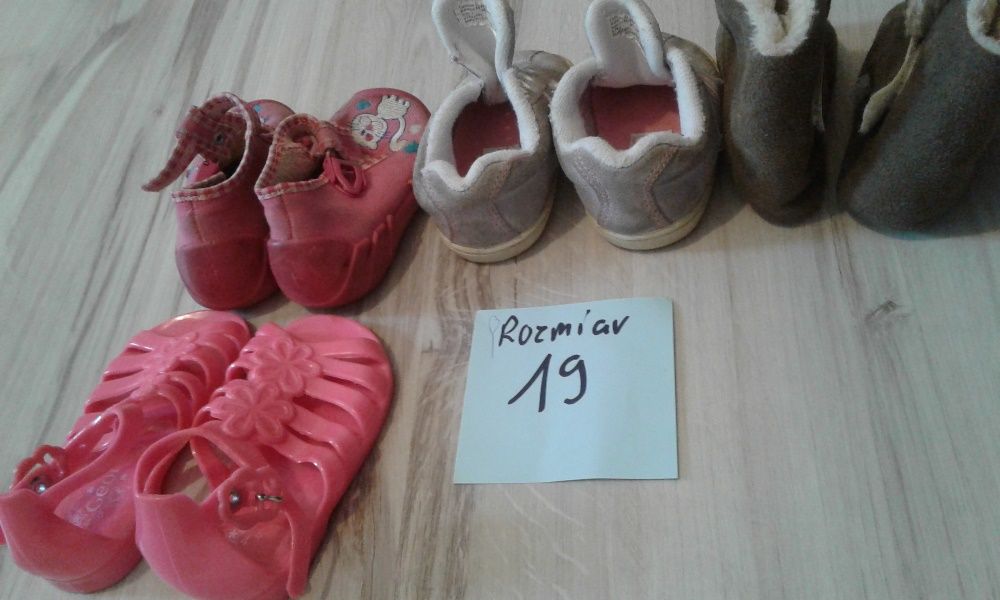 buty dziewczęce rozmiar 19 zestaw