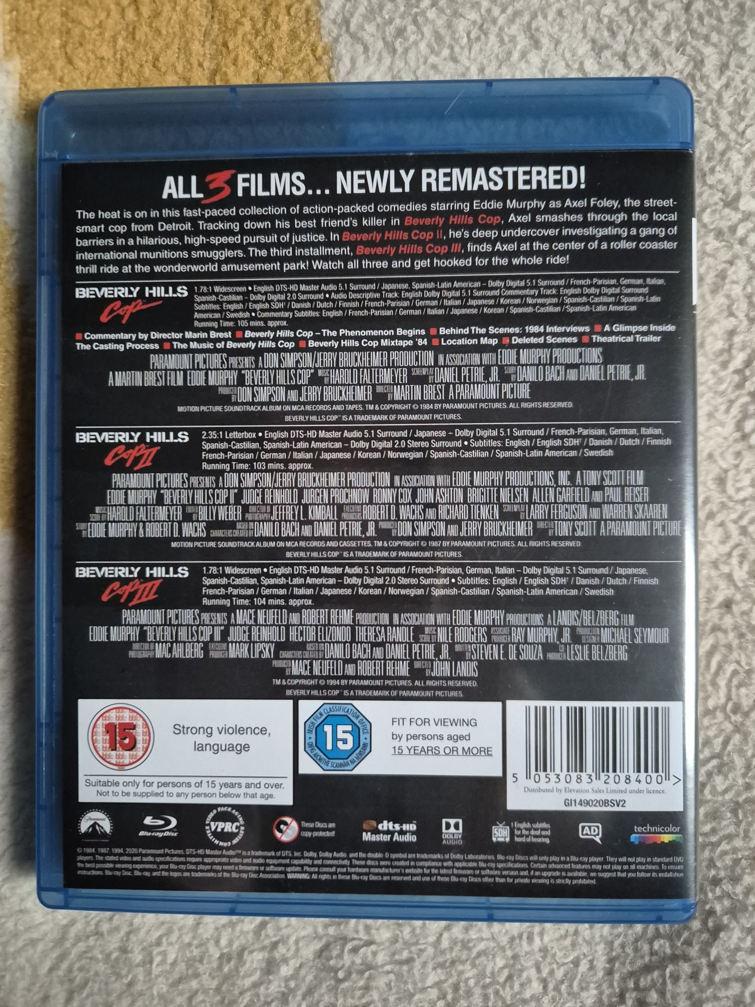 Beverly Hills Cop Eddie Murphy Trylogia blu ray