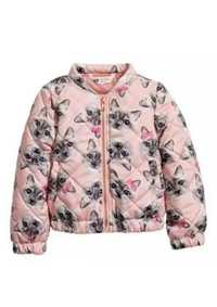 Куртка на дівчинку бренд H&M Котики Хіт продаж легкий бомбер вітровка