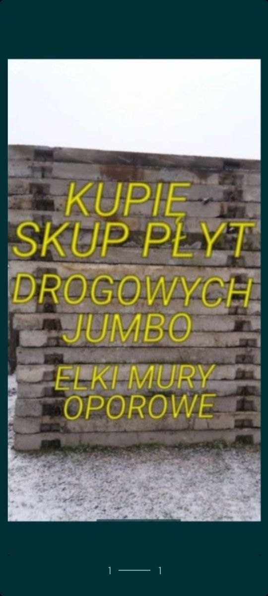 Płyty drogowe płyty jumbo elki betonowe ściany oporowe mon