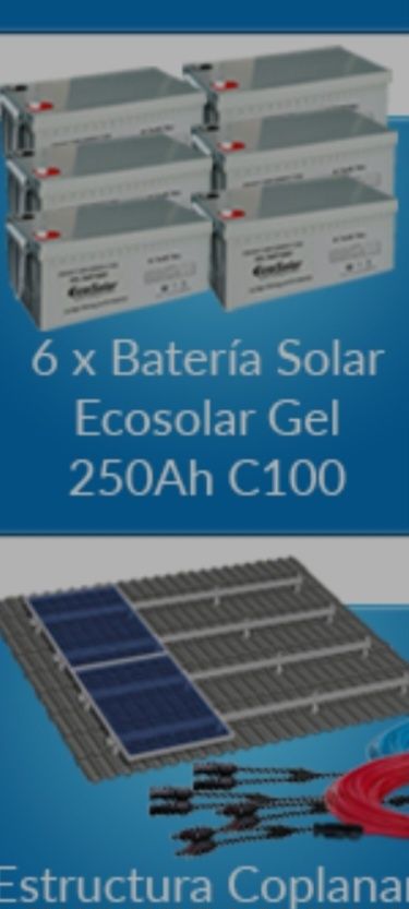 Kit Painéis solares, painel solar com baterias gel