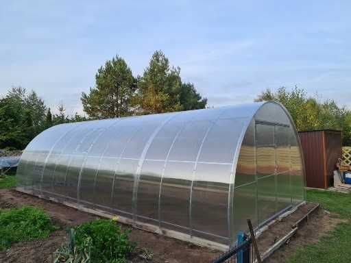 Szklarnia Tunel 4x8m, z poliwęglanu komorowego 4mm, profil 40x20mm
