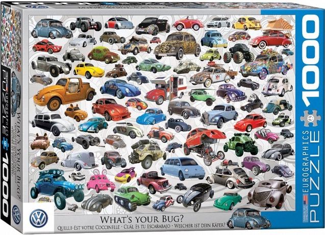 Puzzle Eurographics 1000 Peças 0815 VW Beetle What's Your Bug? - NOVO
