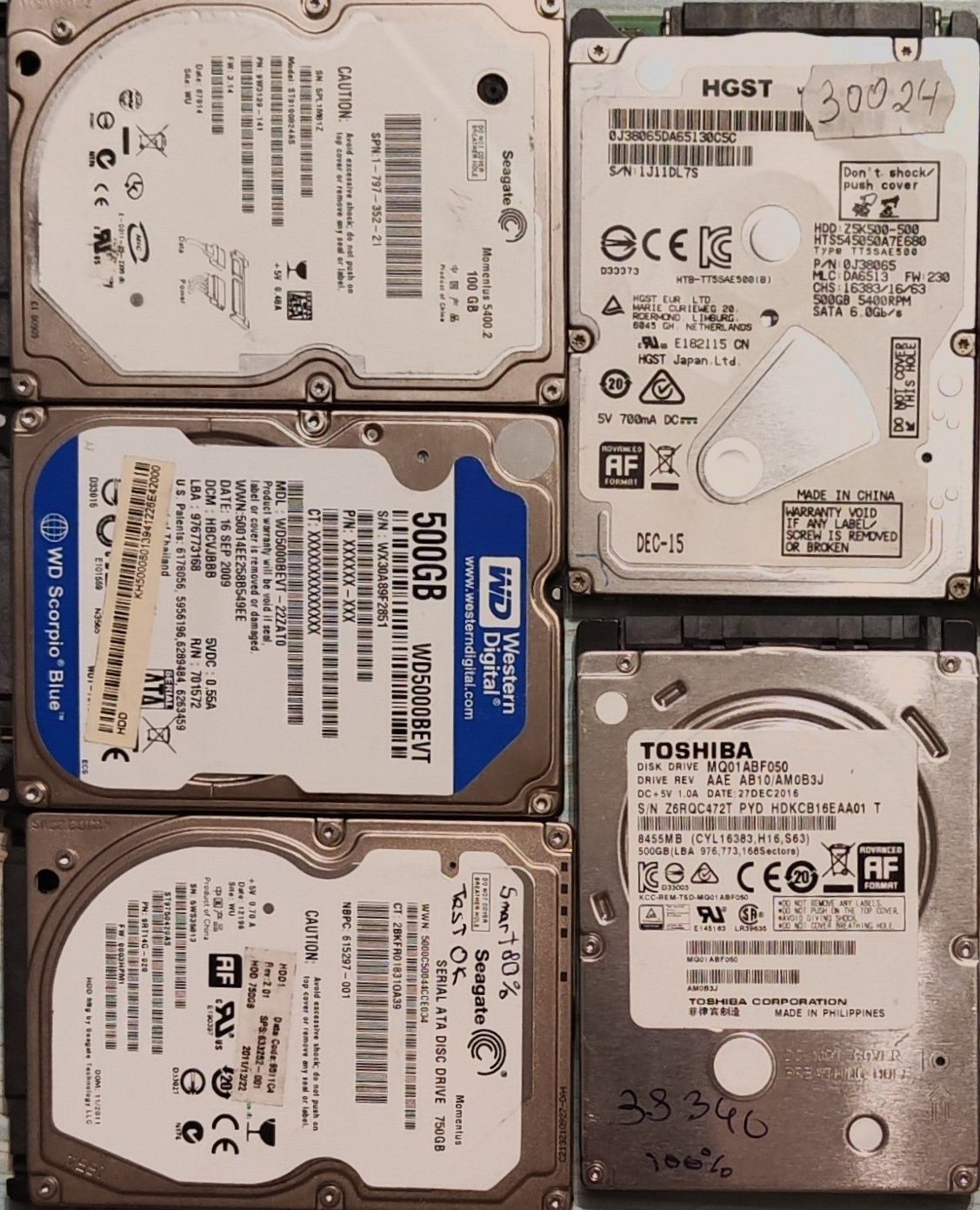 продаю HDD диски від 100Gb до 500Gb