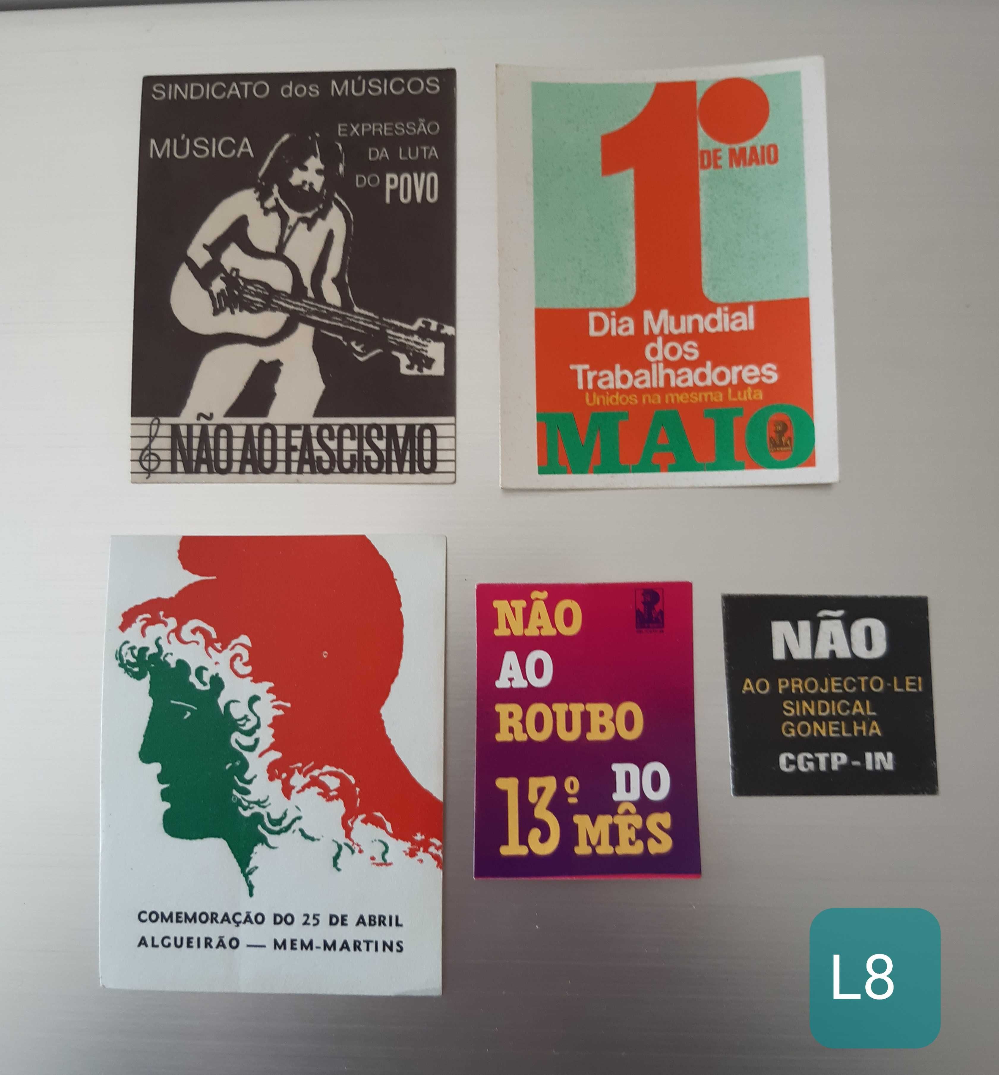 Autocolantes antigos, características políticas, raridades