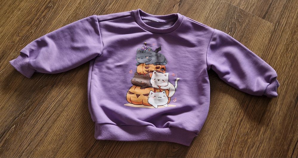 Bluza  halloween kotki dla dziewczynki 4 lata