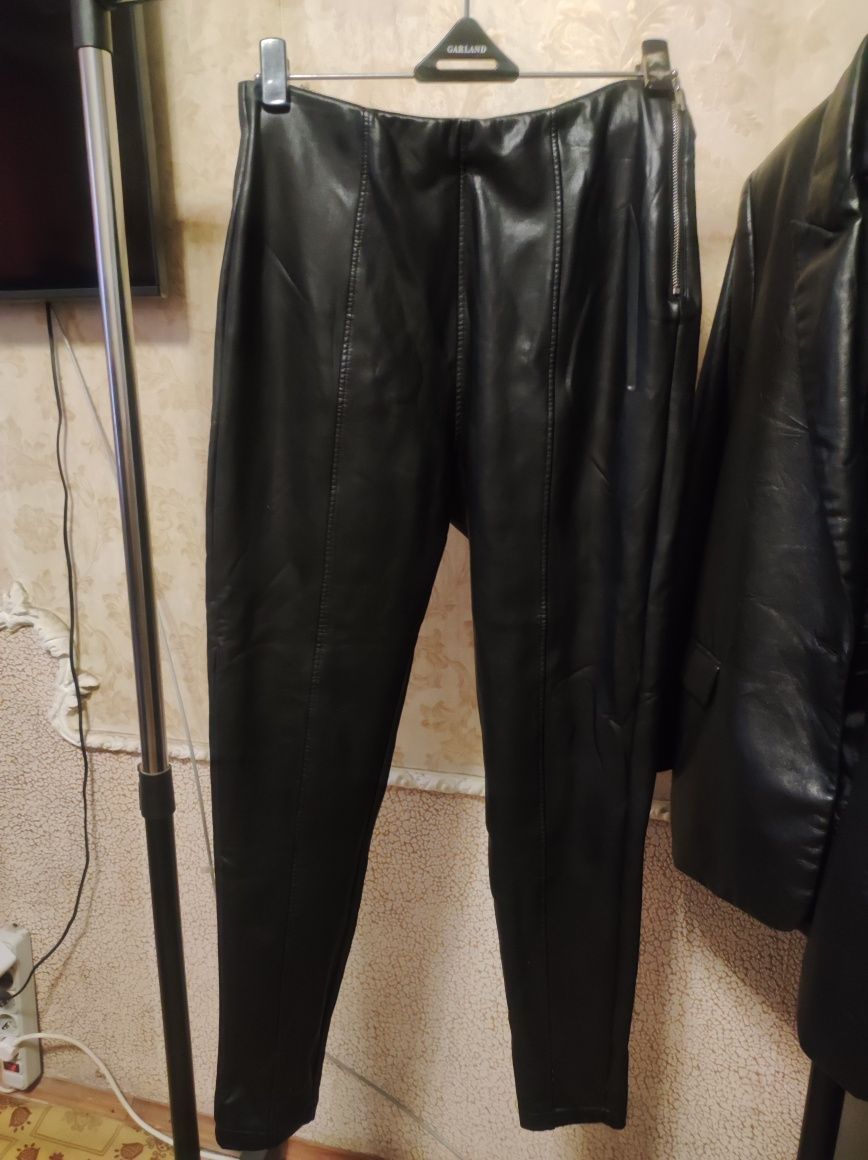 Пиджак кожаный ZARA, 50р