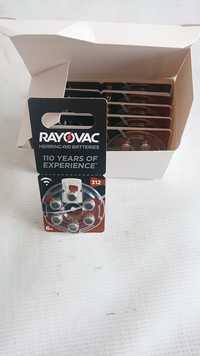 Baterie do aparatów słuchowych Rayovac 312 60 szt. 180 mAh