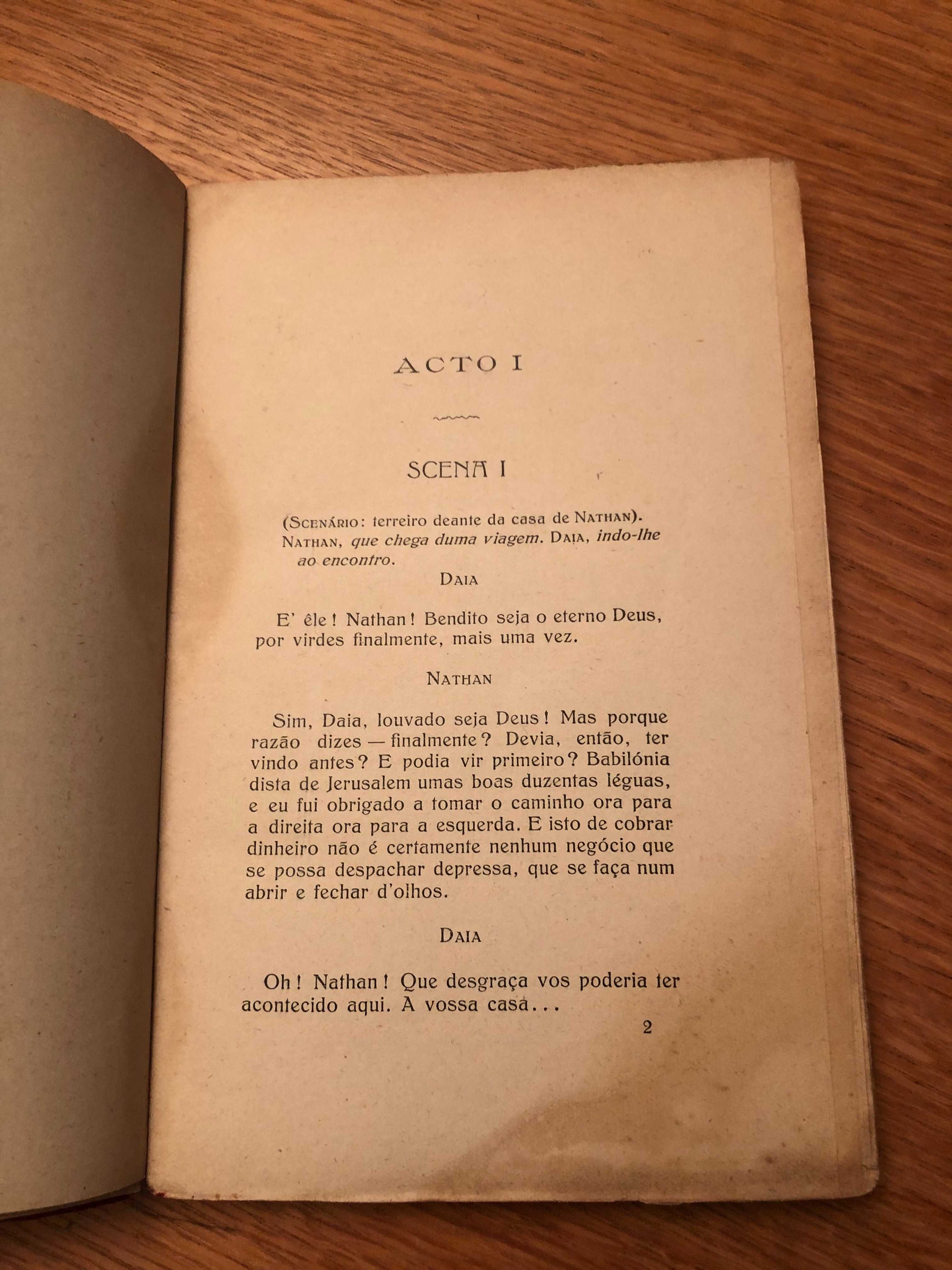 NATHAN o SÁBIO    Gotthold Ephraim Lessing   edição de 1915
