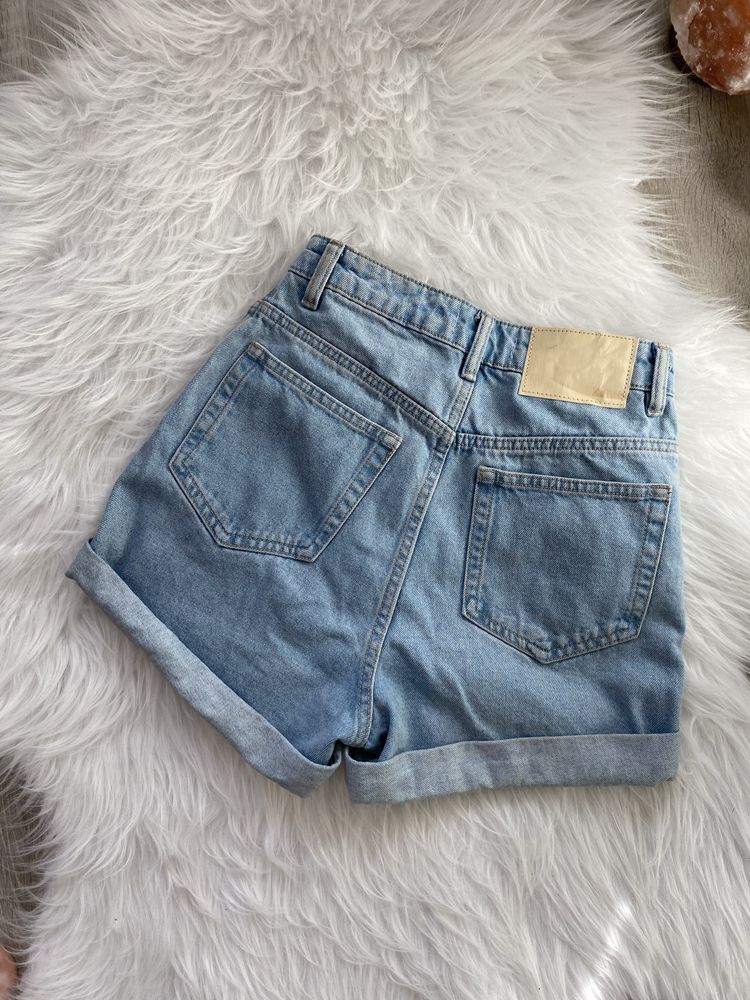 ZARA spodenki jeansowe szorty XXS wysoki stan dżins