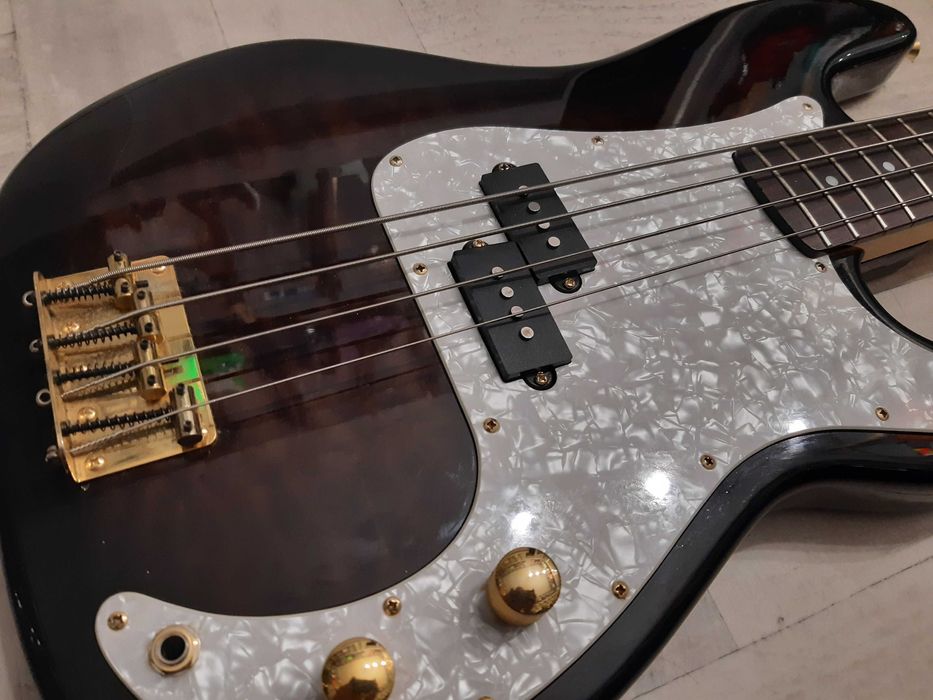 Piękna Gitara Basowa SX-Precision Bass-transparent brown- wysyłka Free