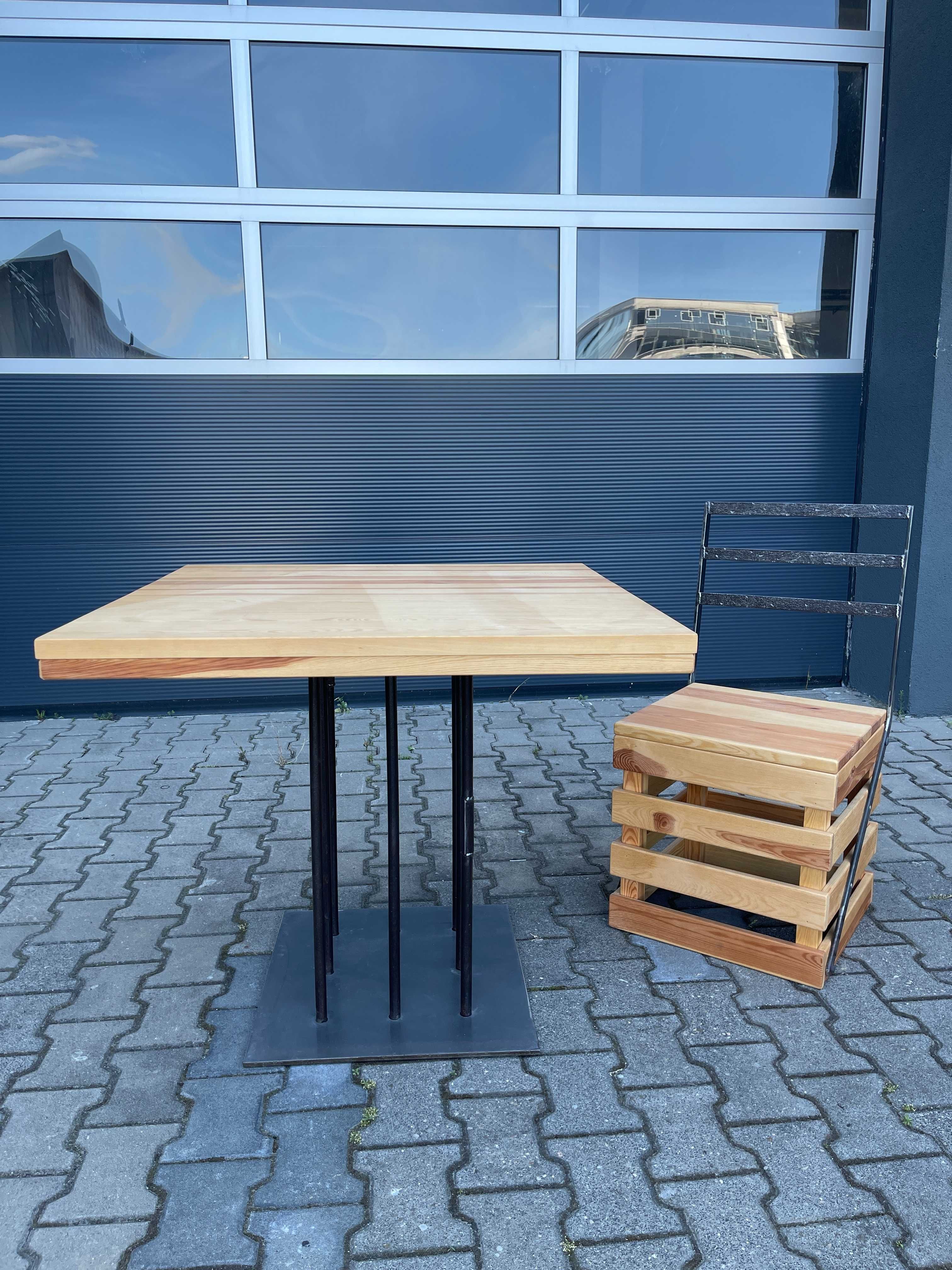 Nowe meble stoły loft + krzesła industrial regalia ogródek restauracja