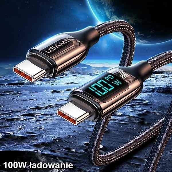 Kabel USB-C do USB-C Usams U78 3M 100W LED Fast Charging