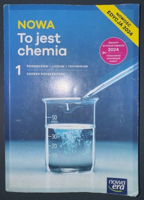 Nowa To jest chemia 1 zakres rozszerzony Nowa Era edycja 2024