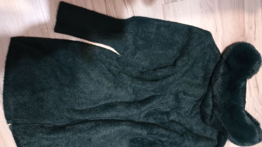 alpaka bez podszewki , przód zamek , futrzak odpinany