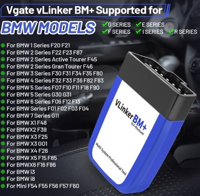 Автосканер Vgate vLinker BM+ Bluetooth 4.0 для BMW Bimmer Code ELM327