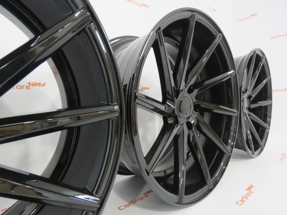 Jantes Look Vossen Cvt 19 x 8.5+9.5 et35 5x120 Preto Brilhante