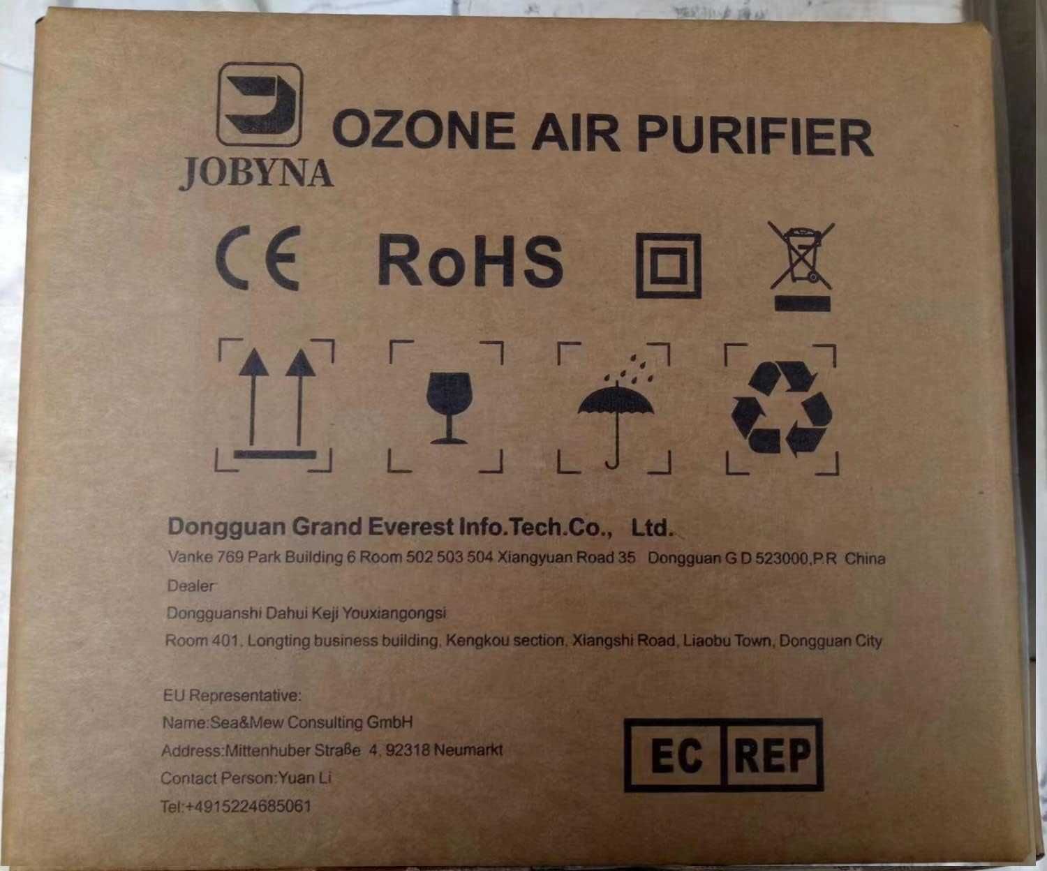 Nowy Generator ozonu / Oczyszczacz powietrza z ozonem / 110 W / 2210-B