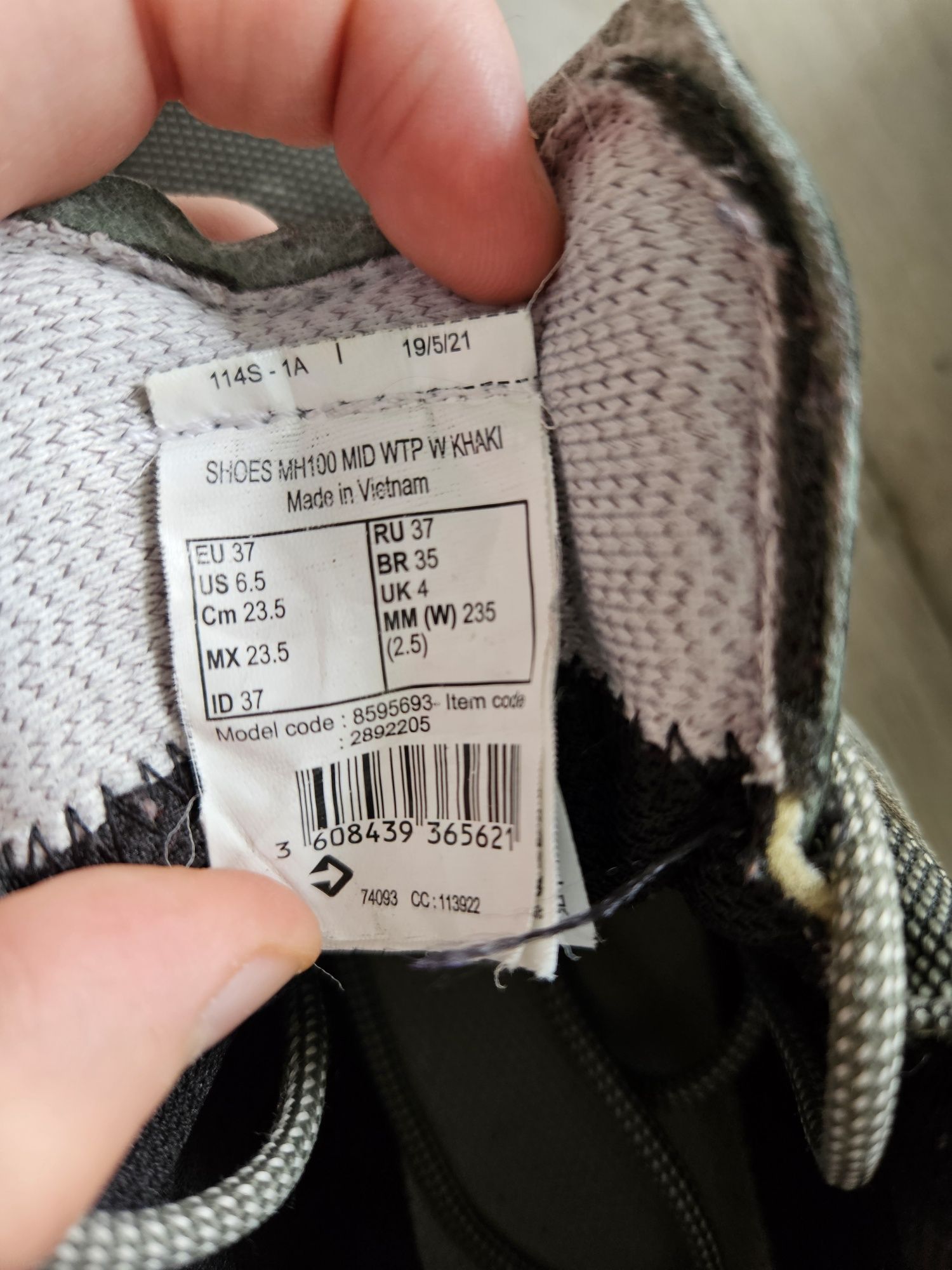 buty trekingowe quechua wodoodporne rozmiar 37