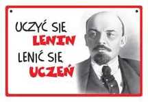 Tabliczka "Uczyć się Lenin, Lenić się uczeń", Cool Gifts, Kukartka