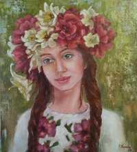 Картина масло холст , портрет " Лілія"