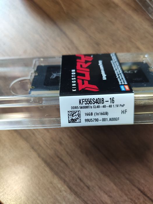 Модуль пам'яті для ноутбука SoDimm DDR5 16GB 5600 Kingston Fury
