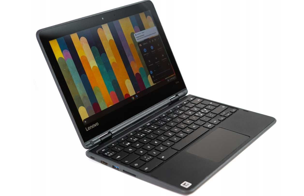 Nowoczesny TABLET LAPTOP Lenovo 2w1 Chromebook Quad 4/32GB (OKAZJA)