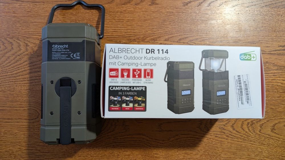 ALBRECHT DR 114 FM DAB+ radio kempingowe dynamo zasilanie solarne