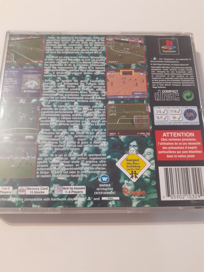 Striker 96 psx ps1 ps one PlayStation