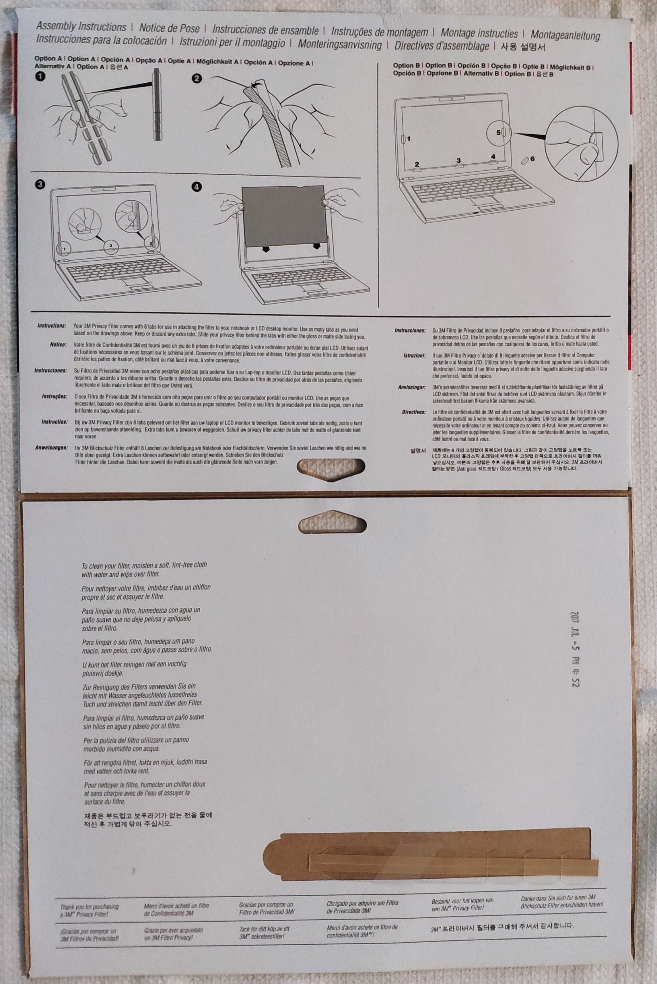 FILTR 3M prywatyzujący monitor laptop 14.1" tablet czarny PF14.1W