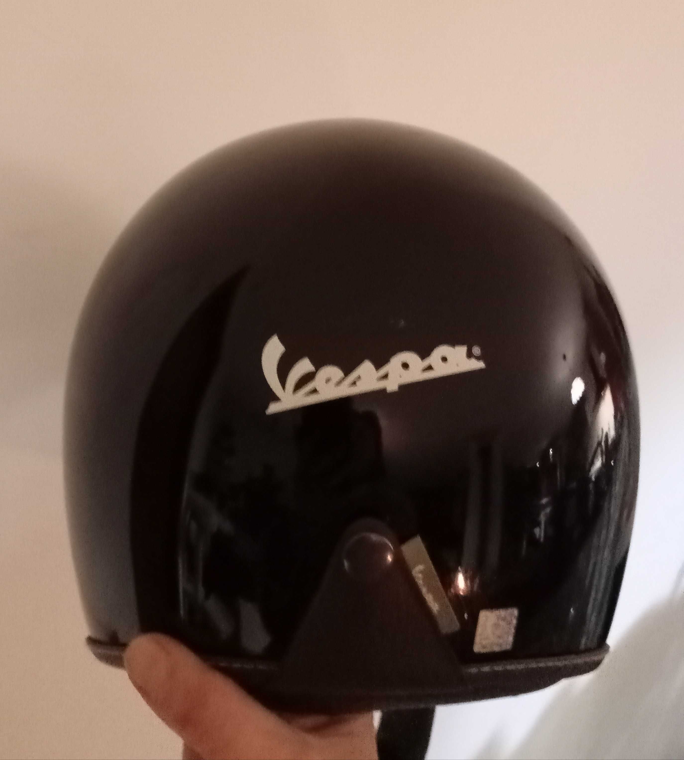 Capacete Vespa original, tipo aviador. Nunca usado