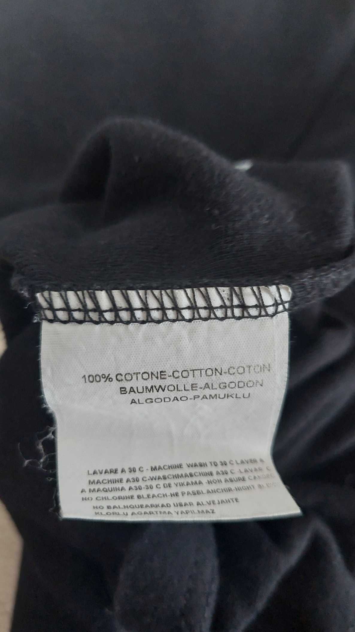 Armani Jeans; męska/ uniseks koszulka/ t-shirt, czarna; roz. M