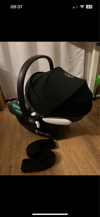 Cybex Aton B2 i-Size Silver + adaptery(bezwypadkowy)