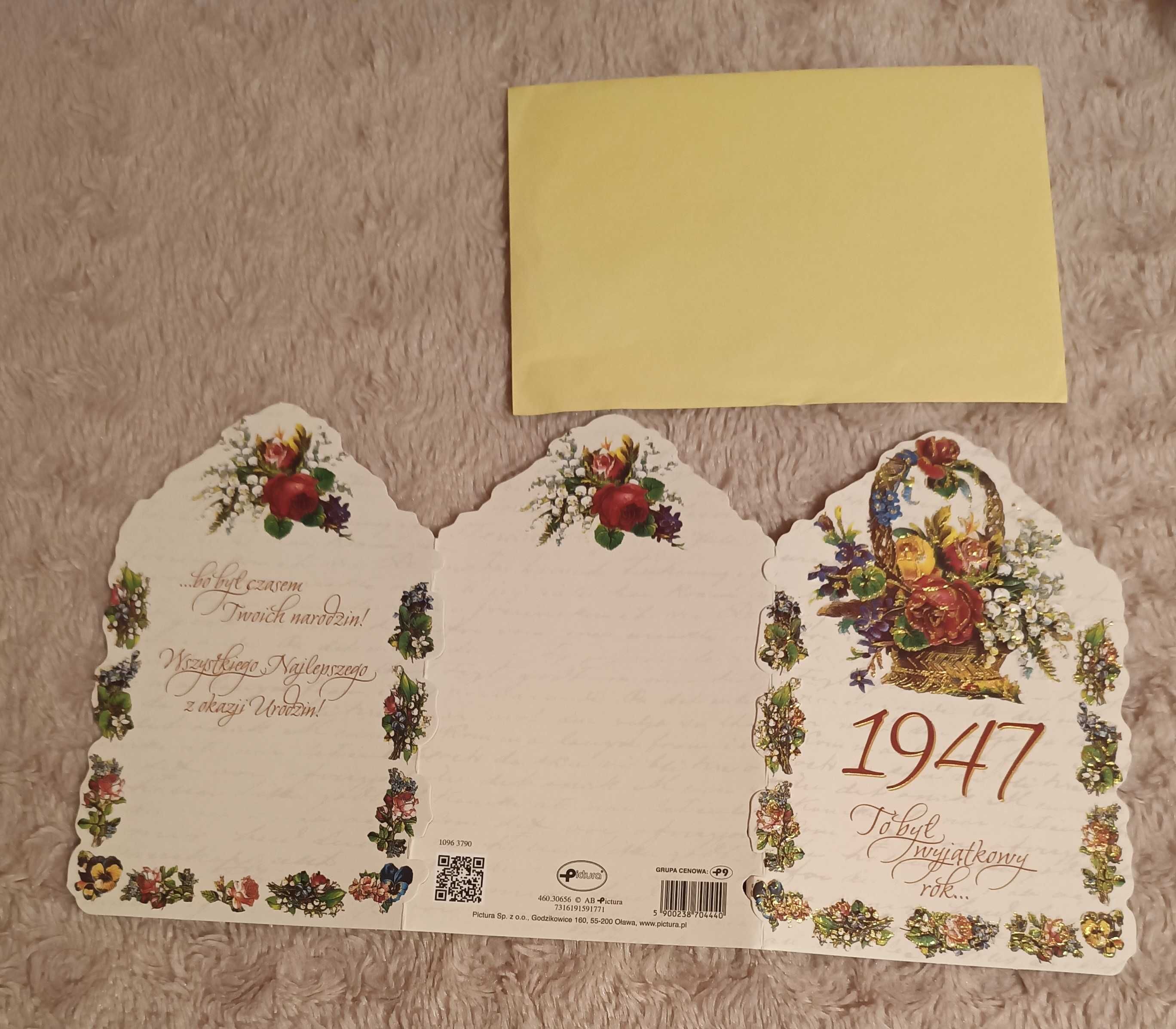 Nowa pocztówka - karnet dla urodzonych w 1947 roku