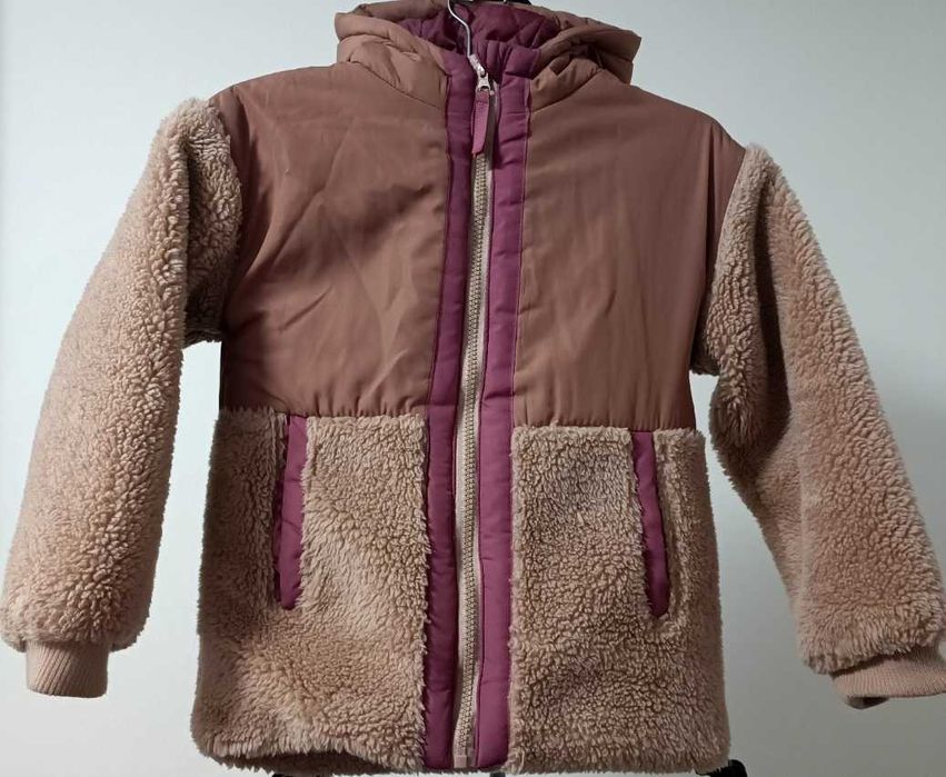 Куртка з овчиною для дівчинки 7-9 років/ осінь - зима/ 134 розмір