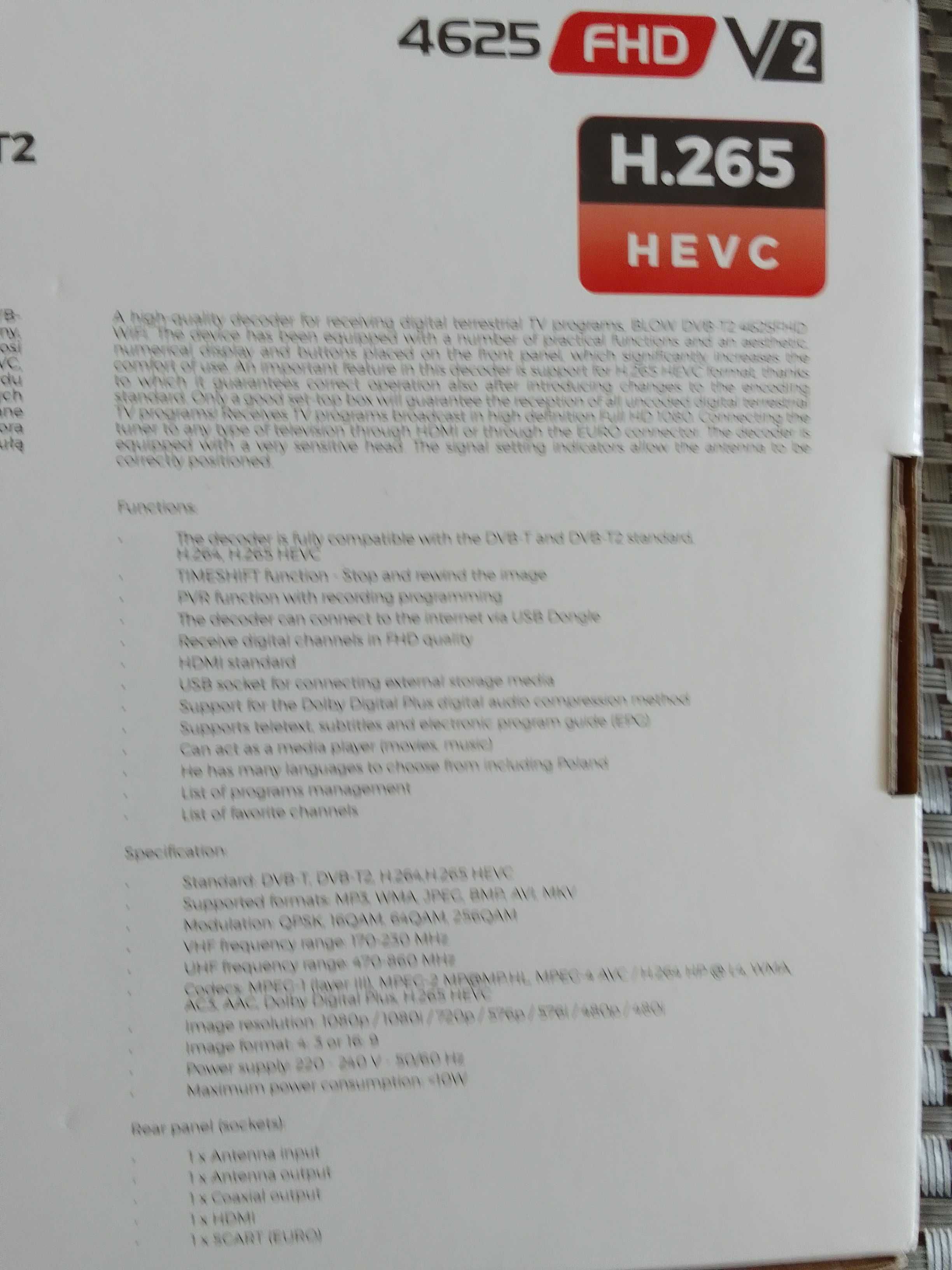 Tuner telewizji naziemnej DVB-T2