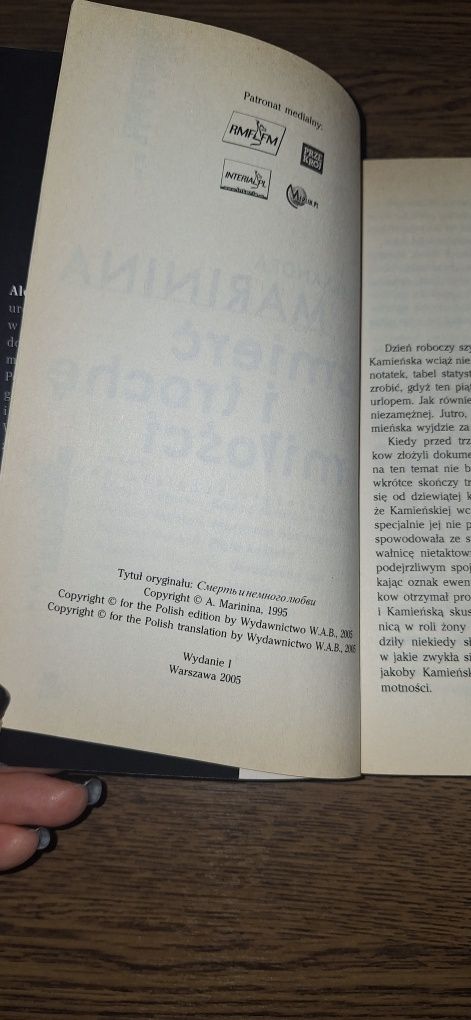 Śmierć i trochę miłości, Aleksandra Marinina