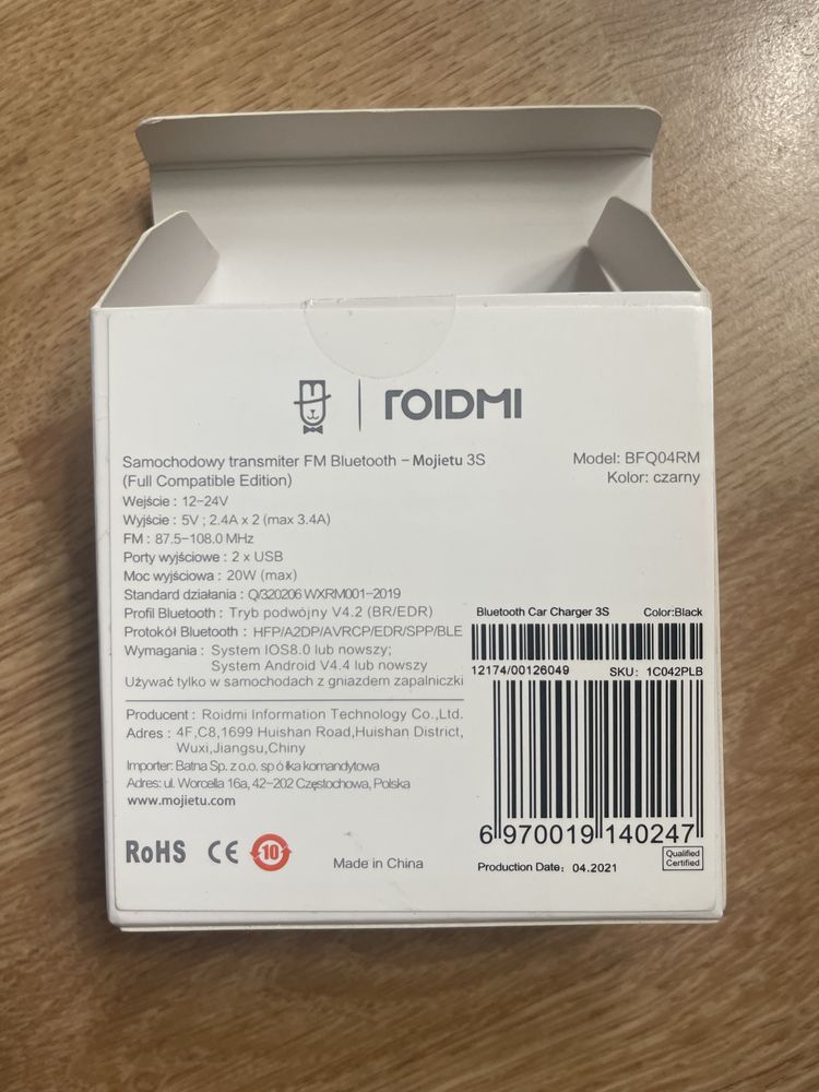 Transmiter Xiaomi Roidmi 3S