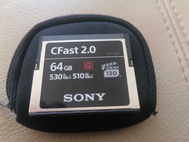 Cartão memória Cfast 2.0 64GB Sony read 530mb/s write 510mb/s