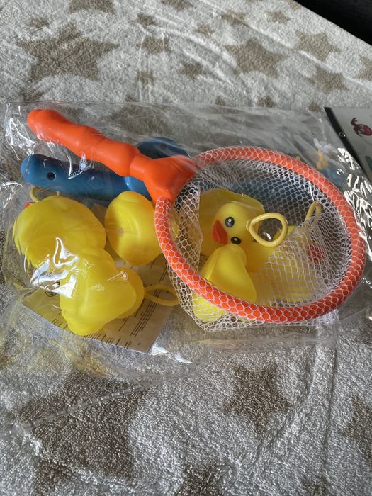 Kaczuszki zabawka do kapieli wędka i sitko