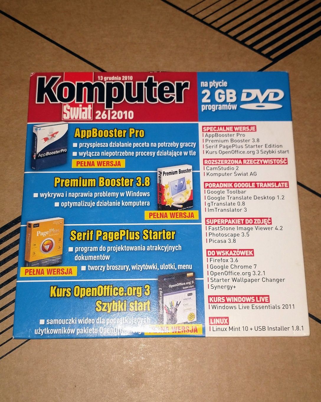 Płyta CD Komputer Świat PROGRAMY nr 26/2010.