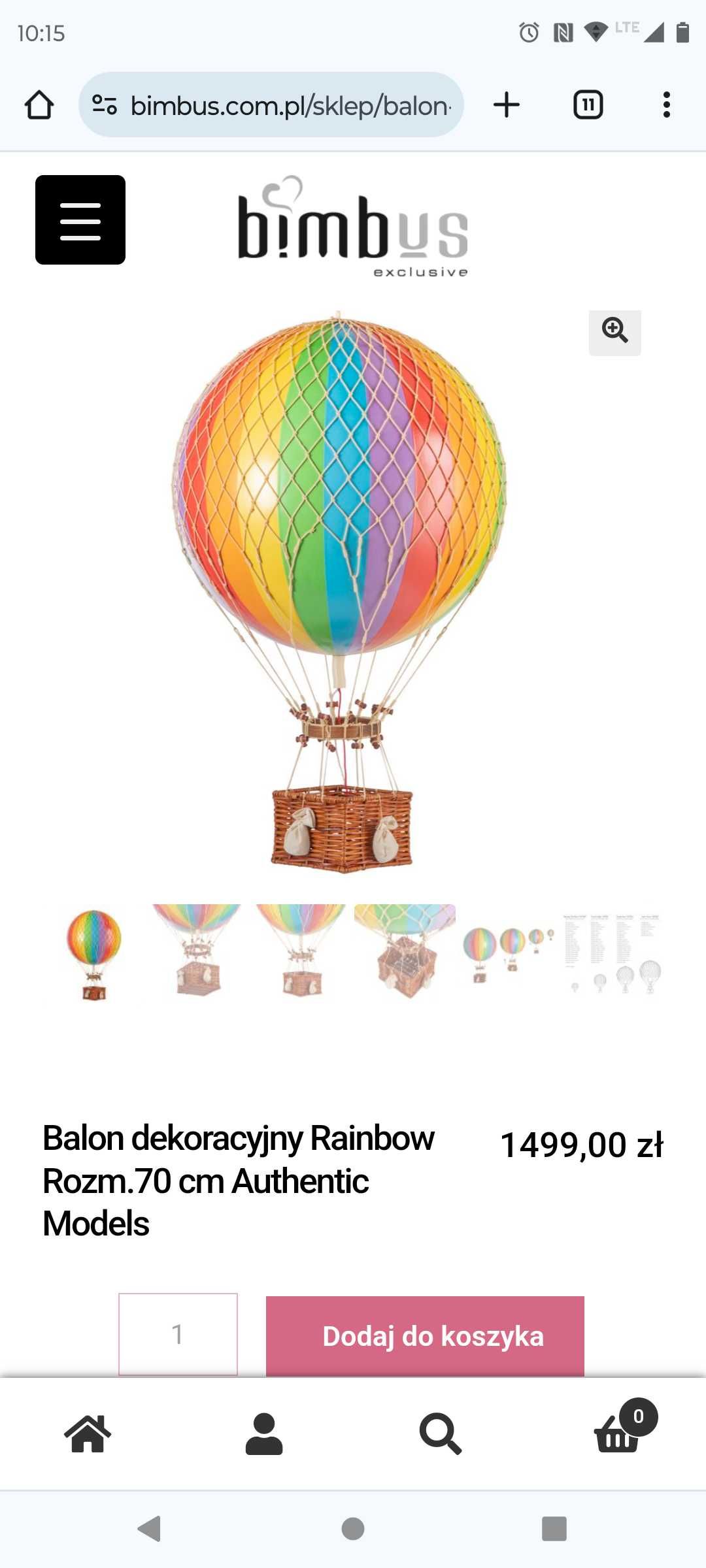 Balon z koszem dekoracyjny NOWY