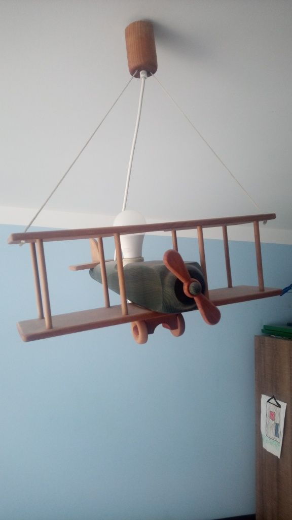 Żyrandol samolot drewniany