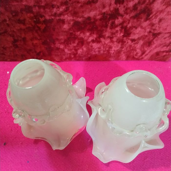 Два стеклянных плафона для люстры