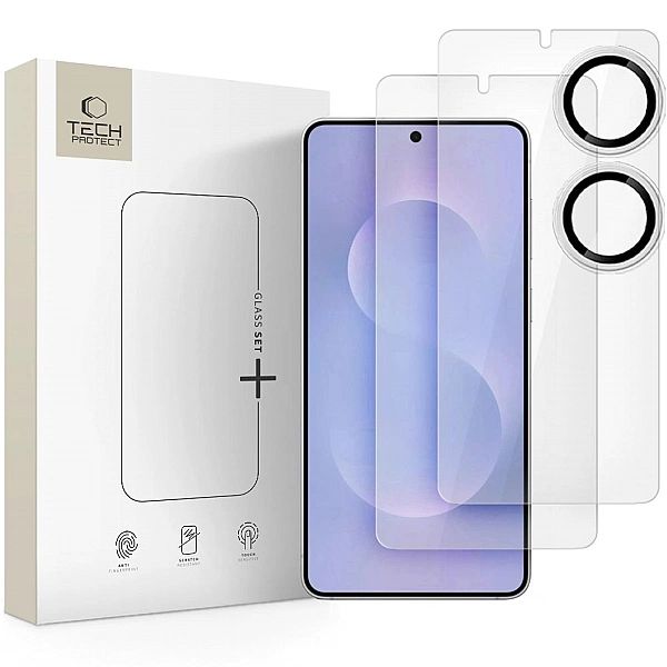 Szkło Hartowane Tech-Protect Glass Set+ 3-Pack Galaxy S25 Edge Clear