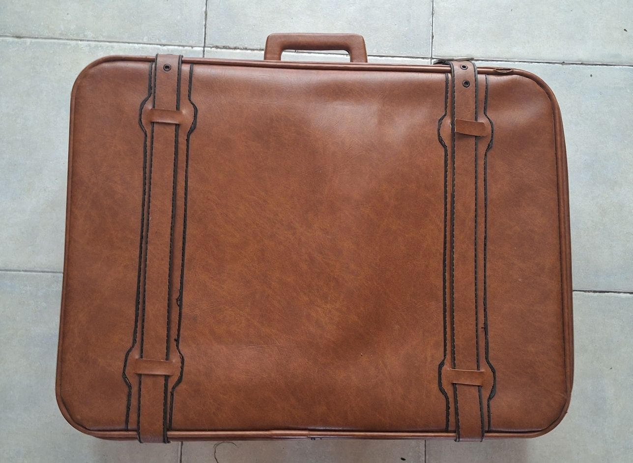Mala viagem vintage castanho