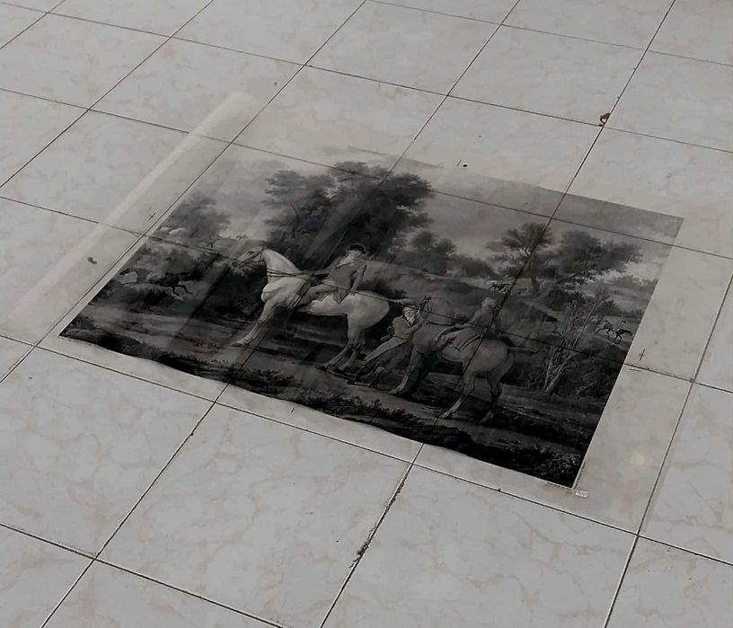 Fotolito de Pintura Célebre "Partida p/ a Caça" (86 x 69,5 cm)